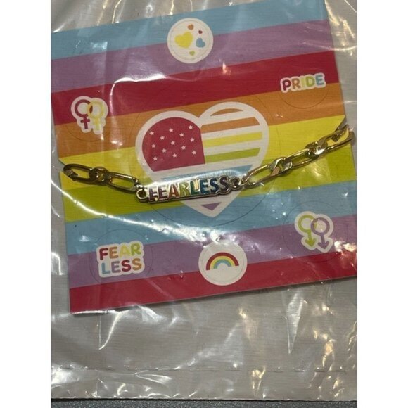 Alex And Ani Statement Rainbow Fearless Pride Stretch Bracelet - Picture 2 of 3